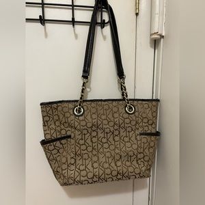 Calvin Klein purse handbag shoulder logo rough condition ck bag